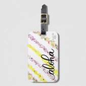 Étiquette À Bagage Balise de bagage inspirée d'Aloha Lei Hawaii (Devant Vertical)