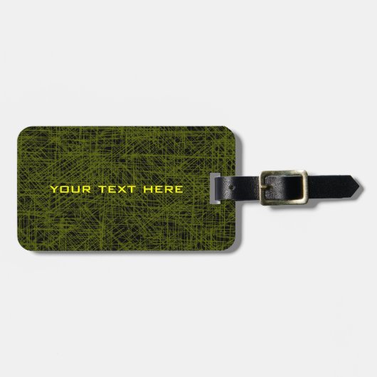 Étiquette À Bagage Balise de bagage jaune "Scratch" (Devant horizontal)