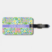 Étiquette À Bagage Balise de bagage, Joli Motif primeurs (Dos horizontal)