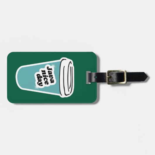 Étiquette À Bagage Balise de bagage Jour de Jour de Java (Devant horizontal)