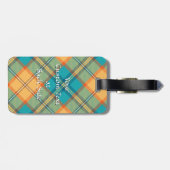Étiquette À Bagage Balise de bagage Kingfisher Tartan (Dos horizontal)