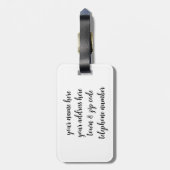 Étiquette À Bagage Balise de bagage Ladybug personnalisée (Dos Vertical)