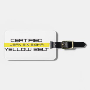 Étiquette À Bagage Balise de bagage Lean Six Sigma Ceinture Jaune cer