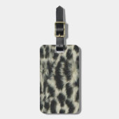 Étiquette À Bagage Balise de bagage léopard de neige personnalisée (Devant Vertical)