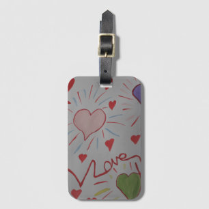 Étiquette À Bagage Balise de bagage Love Hearts