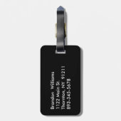 Étiquette À Bagage Balise de bagage M. rayé (Dos Vertical)