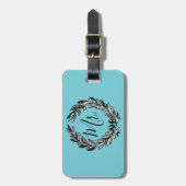 Étiquette À Bagage Balise de bagage M. Wreath Turquoise (Devant Vertical)