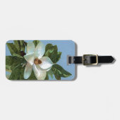 Étiquette À Bagage Balise de bagage Magnolia en fleurs blanches (Devant horizontal)