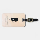 Étiquette À Bagage Balise de bagage Mariage Carte de l'île de Rhode, (Devant horizontal)