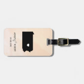 Étiquette À Bagage Balise de bagage Mariage Carte Pennsylvanie, cadea (Devant horizontal)