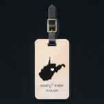 Étiquette À Bagage Balise de bagage Mariage de carte de la Virginie o<br><div class="desc">Ces étiquettes de bagage d'état font les étiquettes cadeaux mariages parfaits ou les étiquettes de sacs de bienvenue. Cravate-le à votre cadeau au lieu d'une étiquette-cadeau typique en papier, et ils peuvent l'utiliser pendant des mois et des années à venir. Les étiquettes ont un arrière - plan d'aquarelle d'abricot de...</div>