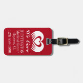 Étiquette À Bagage Balise de bagage Médicale avec texte sur l'envers (Devant horizontal)