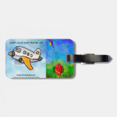 Étiquette À Bagage Balise de bagage mignonne (Dos horizontal)