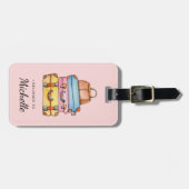 Étiquette À Bagage Balise de bagage mignonne, illustration Bagage (Devant horizontal)