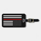 Étiquette À Bagage Balise de bagage mineure de pompier Red Line (Devant horizontal)