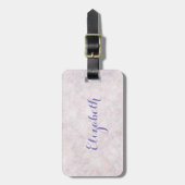 Étiquette À Bagage Balise de bagage moderne en bois rose clair (Devant Vertical)