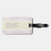Étiquette À Bagage Balise de bagage moderne en bois rose clair (Dos horizontal)