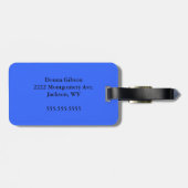 Étiquette À Bagage Balise de bagage monogramme (Dos horizontal)