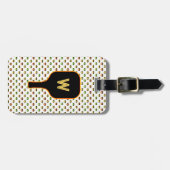 Étiquette À Bagage Balise de bagage monogramme (blanc) pour les boule (Devant horizontal)