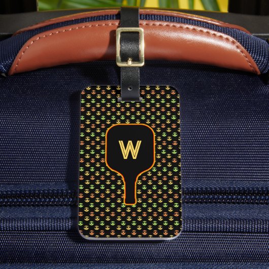 Étiquette À Bagage Balise de bagage monogramme (noir) pour les boulet (Insitu Rectoal 2)