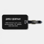 Étiquette À Bagage Balise de bagage Monogramme pour hommes (Dos horizontal)