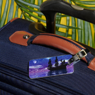 Étiquette À Bagage Balise de bagage Moon Voyager