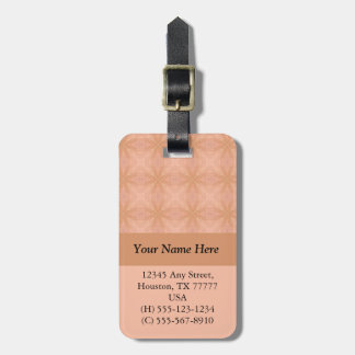 Étiquette À Bagage Balise de bagage Motif rose Peachy