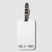 Étiquette À Bagage Balise de bagage Mr & Mrs (Devant Vertical)