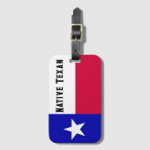 Étiquette À Bagage Balise de bagage native du Texas (Devant Vertical)