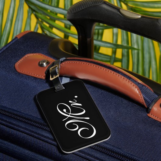 Étiquette À Bagage Balise de bagage noir M. Classy (Insitu Rectoal 1)