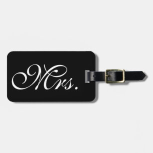 Étiquette À Bagage Balise de bagage noire Mme Classy