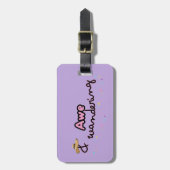 Étiquette À Bagage Balise de bagage personnalisable Awe et Wandering (Devant Vertical)