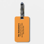 Étiquette À Bagage Balise de bagage personnalisable Lion Mariage Coup (Dos Vertical)