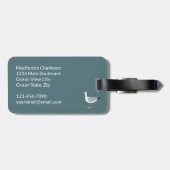 Étiquette À Bagage Balise de bagage personnalisé marine Seagull (Dos horizontal)