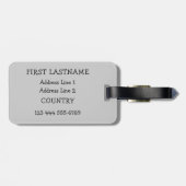 Étiquette À Bagage Balise de bagage personnalisée (Dos horizontal)