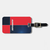 Étiquette À Bagage Balise de bagage personnalisée à thème Red Blue Sp (Devant horizontal)