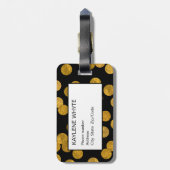 Étiquette À Bagage Balise de bagage personnalisée avec points d'huile (Dos Vertical)