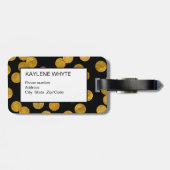 Étiquette À Bagage Balise de bagage personnalisée avec points d'huile (Dos horizontal)