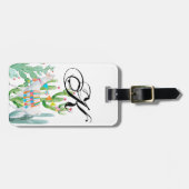 Étiquette À Bagage Balise de bagage personnalisée Boho Llama Cactus b (Devant horizontal)