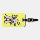 Étiquette À Bagage Balise de bagage personnalisée citron (Devant horizontal)