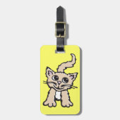 Étiquette À Bagage Balise de bagage personnalisée citron (Devant Vertical)