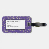 Étiquette À Bagage Balise de bagage personnalisée Confetti en diamant (Dos horizontal)