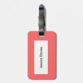 Étiquette À Bagage Balise de bagage personnalisée de la macro Orange  (Dos Vertical)