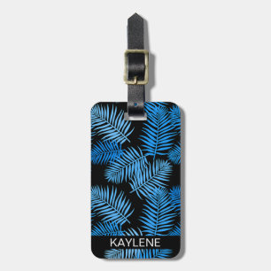 Étiquette À Bagage Balise de bagage personnalisée Feuilles de palme b