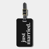 Étiquette À Bagage Balise de bagage personnalisée juste marié (Devant Vertical)