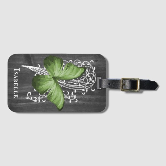 Étiquette À Bagage Balise de bagage personnalisée Papillon rustique v (Devant Horizontal)