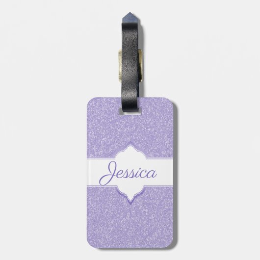 Étiquette À Bagage Balise de bagage personnalisée Parties scintillant (Dos Vertical)