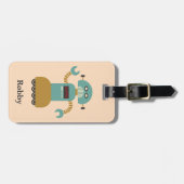 Étiquette À Bagage Balise de bagage personnalisée pour robot à roulea (Devant horizontal)