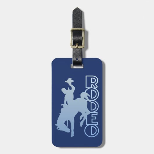 Étiquette À Bagage Balise de bagage personnalisée RODEO (Devant Vertical)