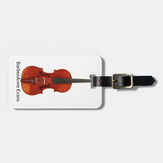 Étiquette À Bagage Balise de bagage Personnaliser le violon (Devant horizontal)